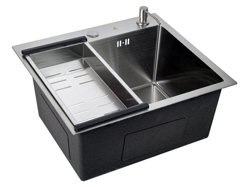 Кухонная мойка AVINA  HM5045 с дозатором и коландером 500х450х230  сатин